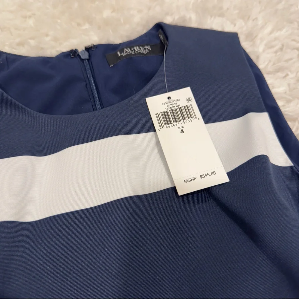 Ralph Lauren Striped Belted Faille Gown - Picture 8 of 13